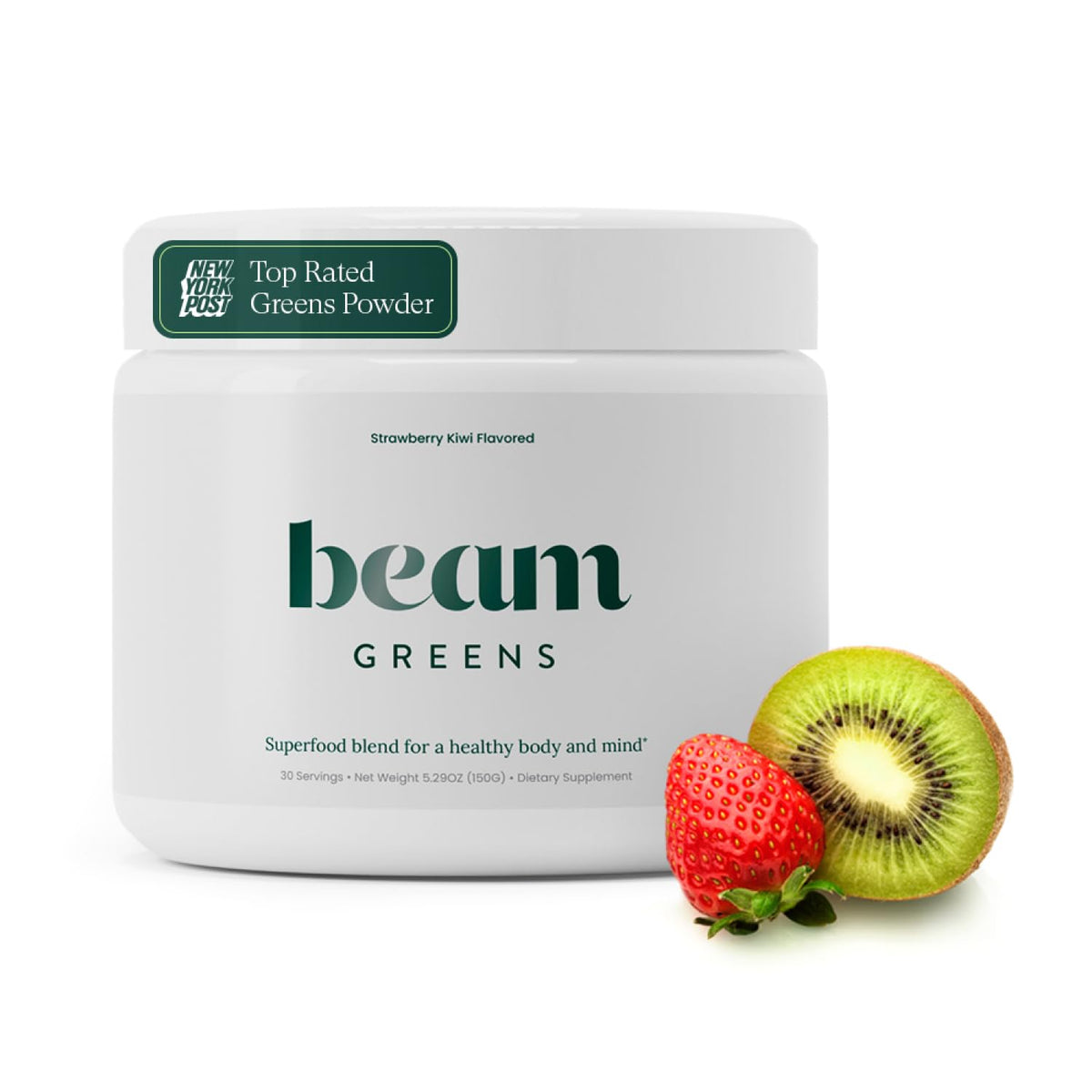 Beam Greens Superfood Powder – Daily Organic Greens for Gut Health, Energy & Immunity